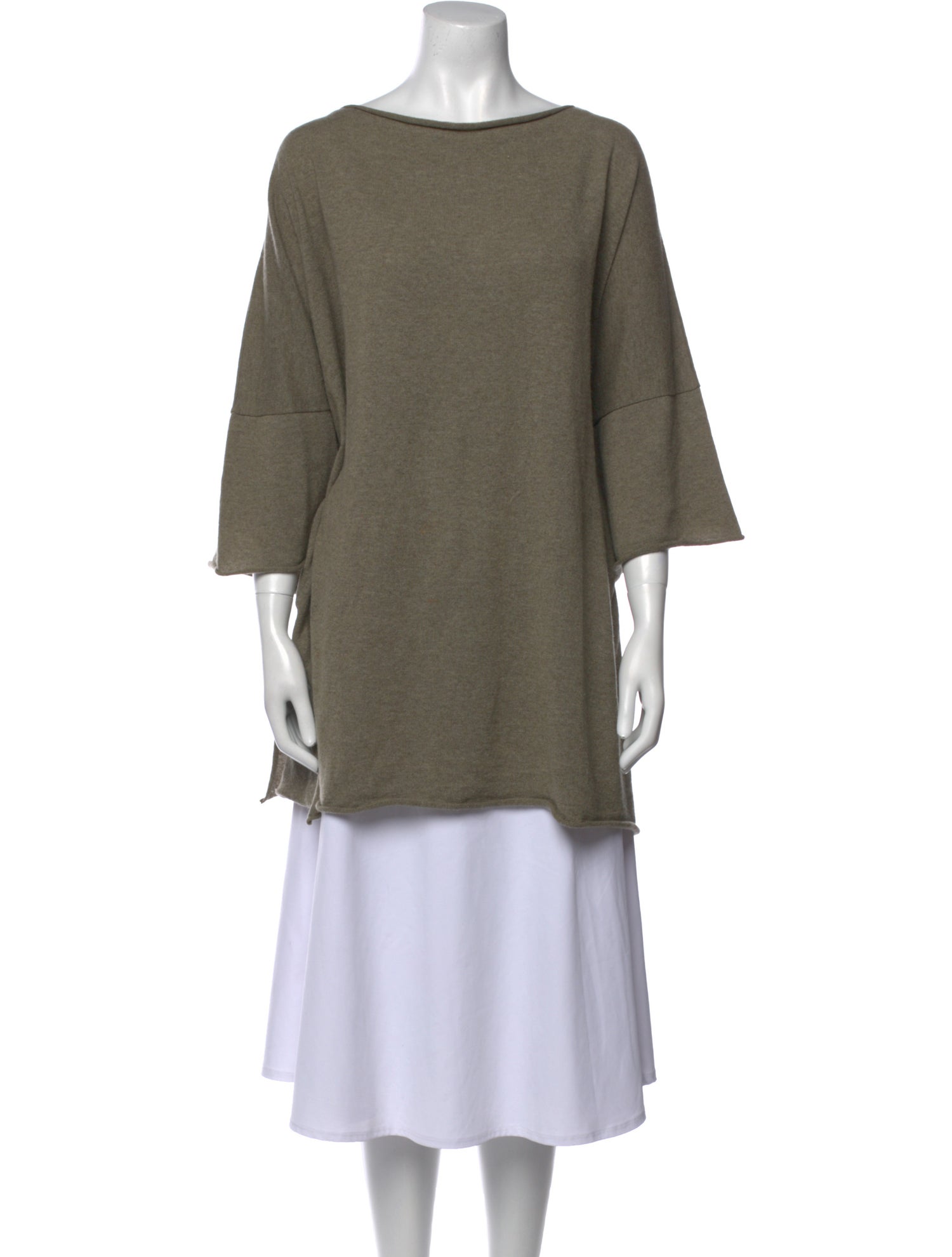 Eskandar Cashmere Bateau Neckline Sweater