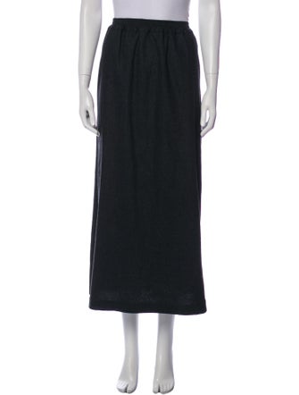 Eskandar Virgin Wool Midi Length Skirt