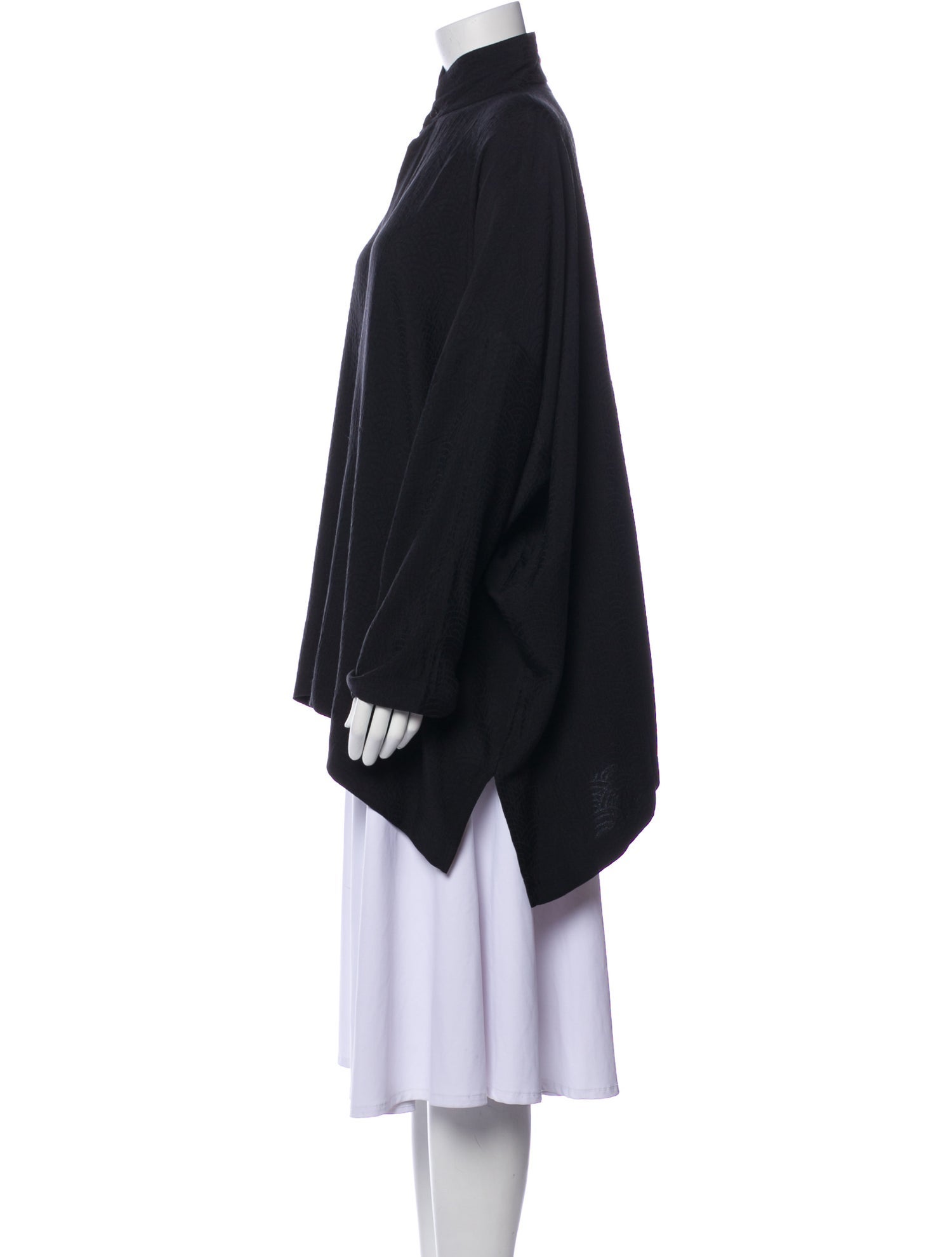 Eskandar Silk Mock Neck Sweatshirt