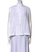 Eskandar Linen Mock Neck Button-Up Top