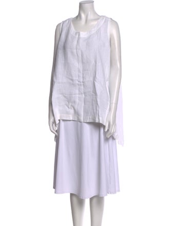 Eskandar Linen Scoop Neck Tunic