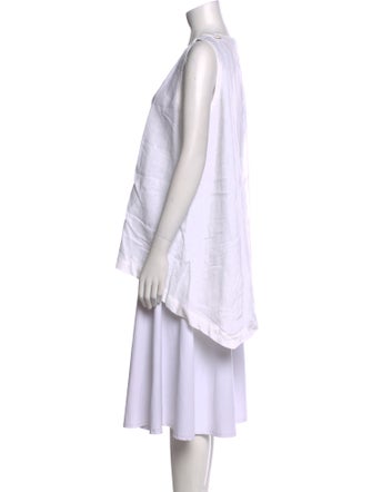 Eskandar Linen Scoop Neck Tunic