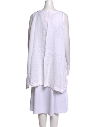 Eskandar Linen Scoop Neck Tunic