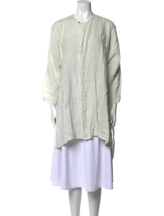 Eskandar Linen Crew Neck Tunic