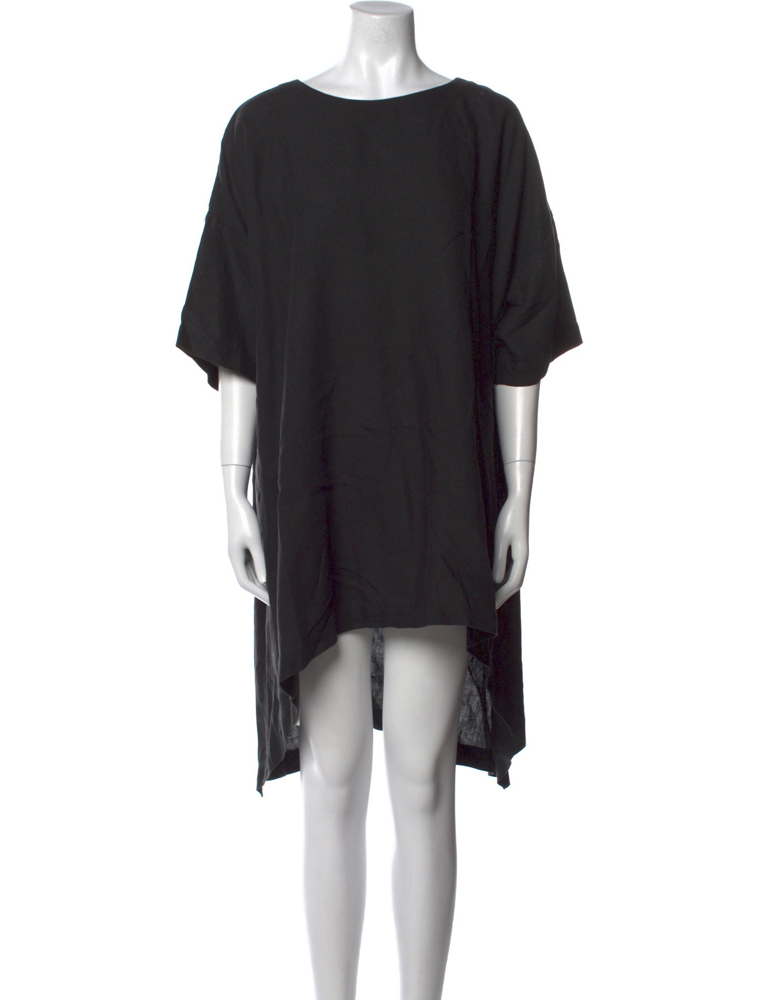 Eskandar Linen Scoop Neck Tunic