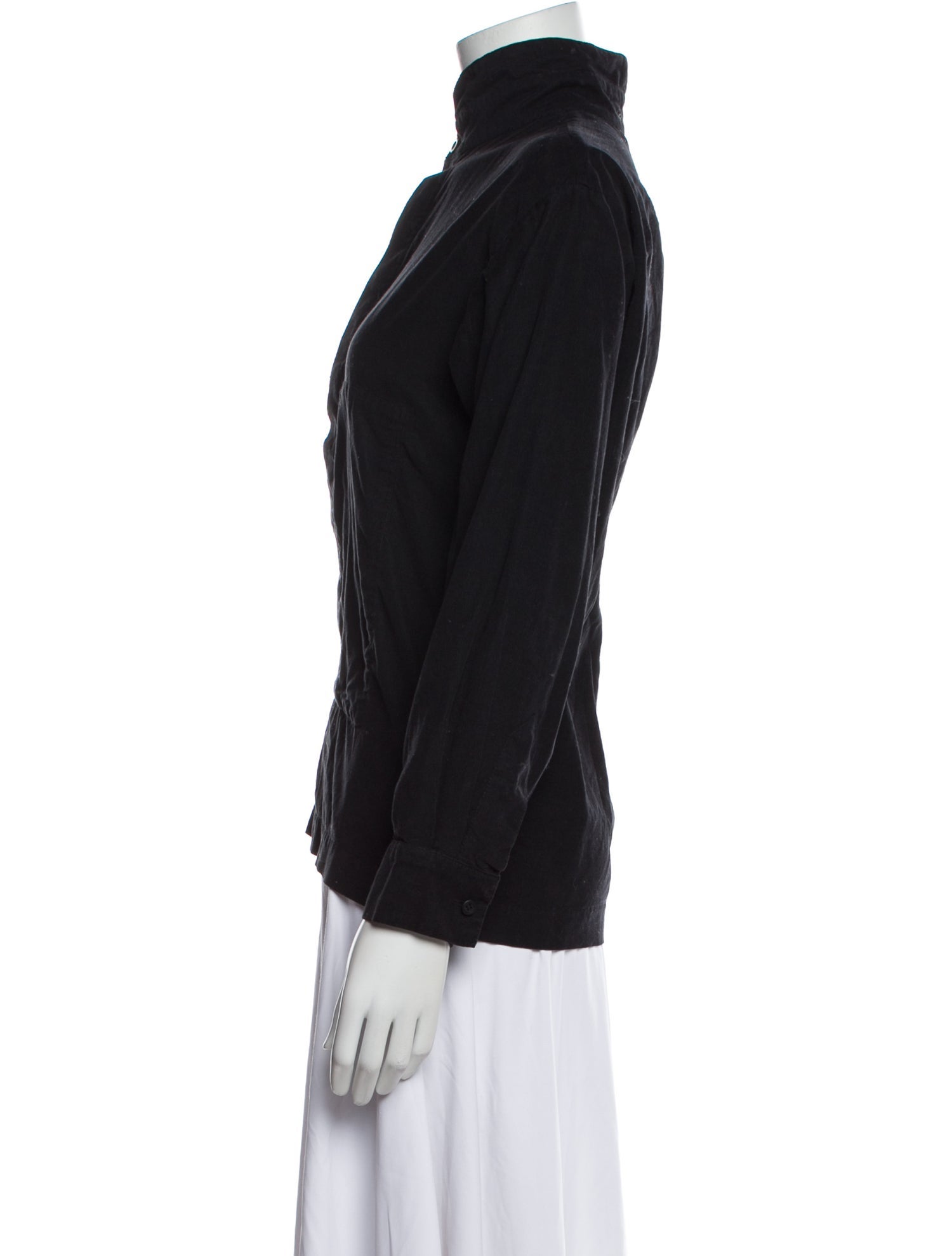 Eskandar Mock Neck Long Sleeve Sweatshirt