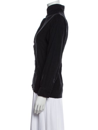 Eskandar Mock Neck Long Sleeve Sweatshirt