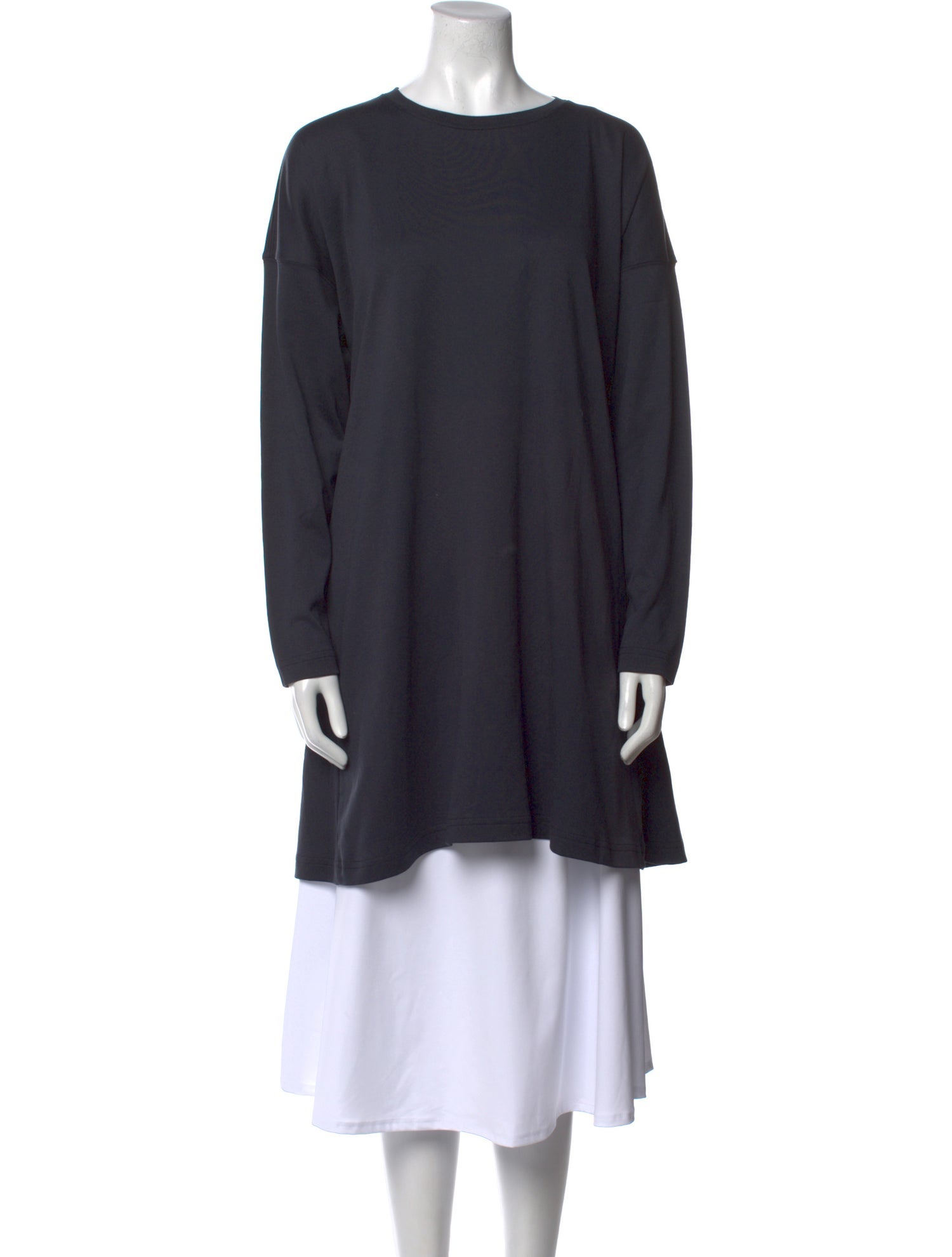 Eskandar Bateau Neckline Long Sleeve Tunic