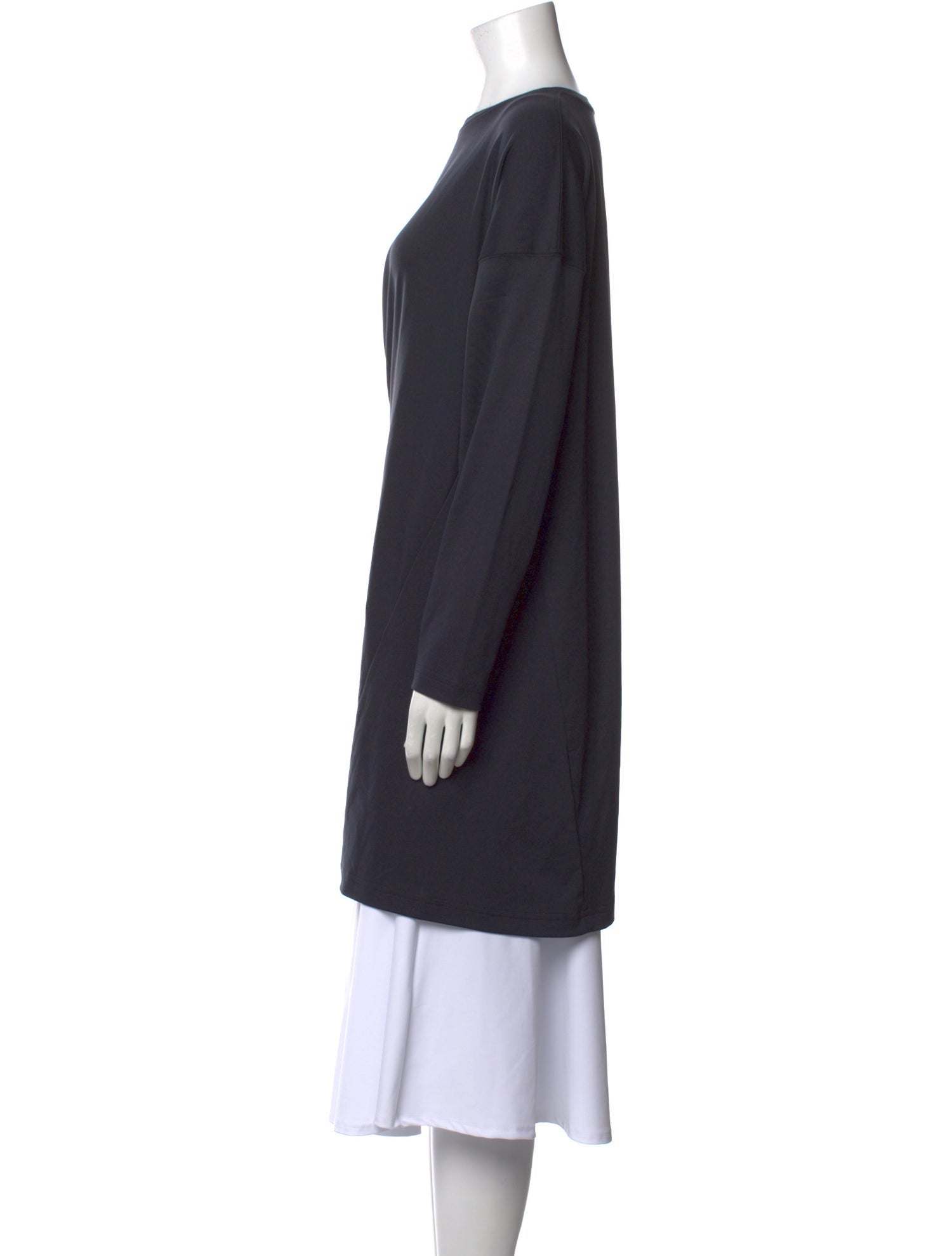 Eskandar Bateau Neckline Long Sleeve Tunic