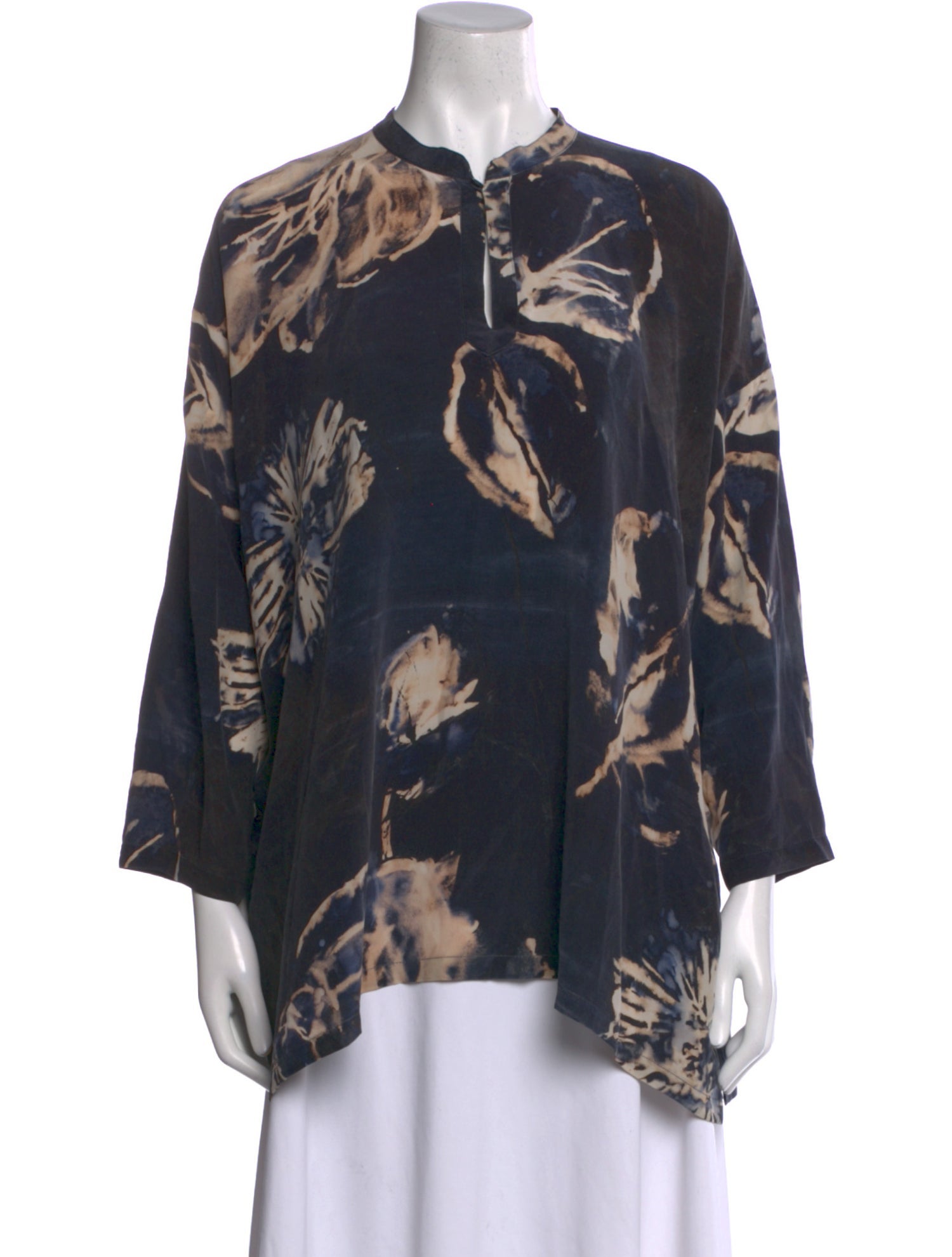 Eskandar Wool Printed Blouse