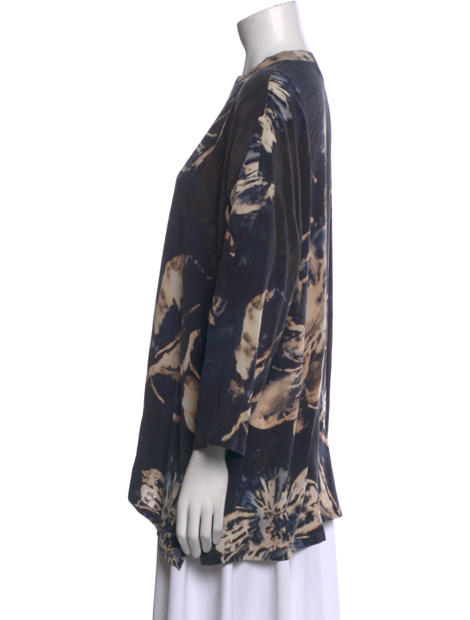 Eskandar Wool Printed Blouse