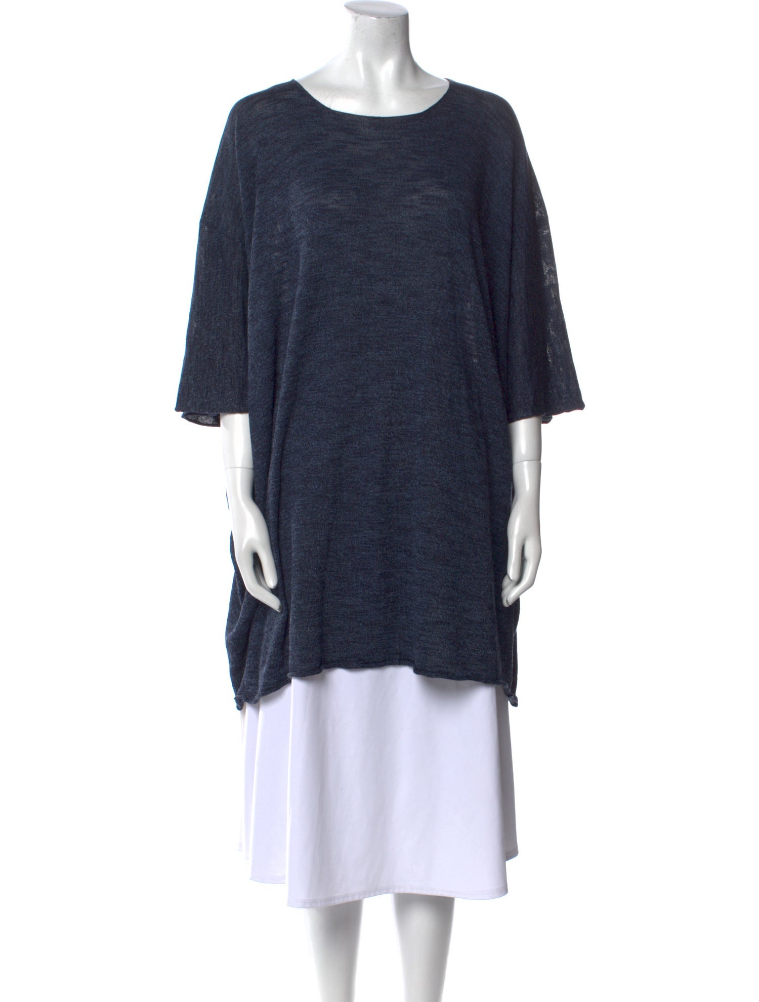 Eskandar Silk Bateau Neckline Tunic