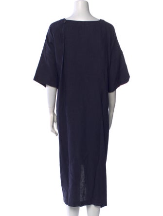 Eskandar Linen Midi Length Dress