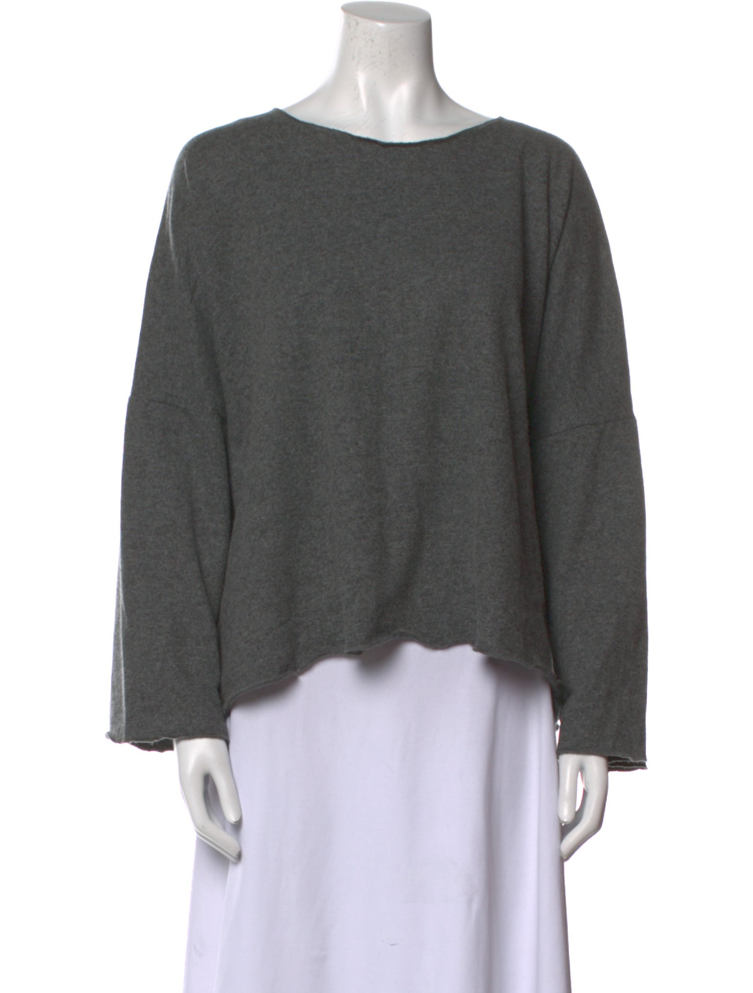 Eskandar Cashmere Bateau Neckline Sweatshirt