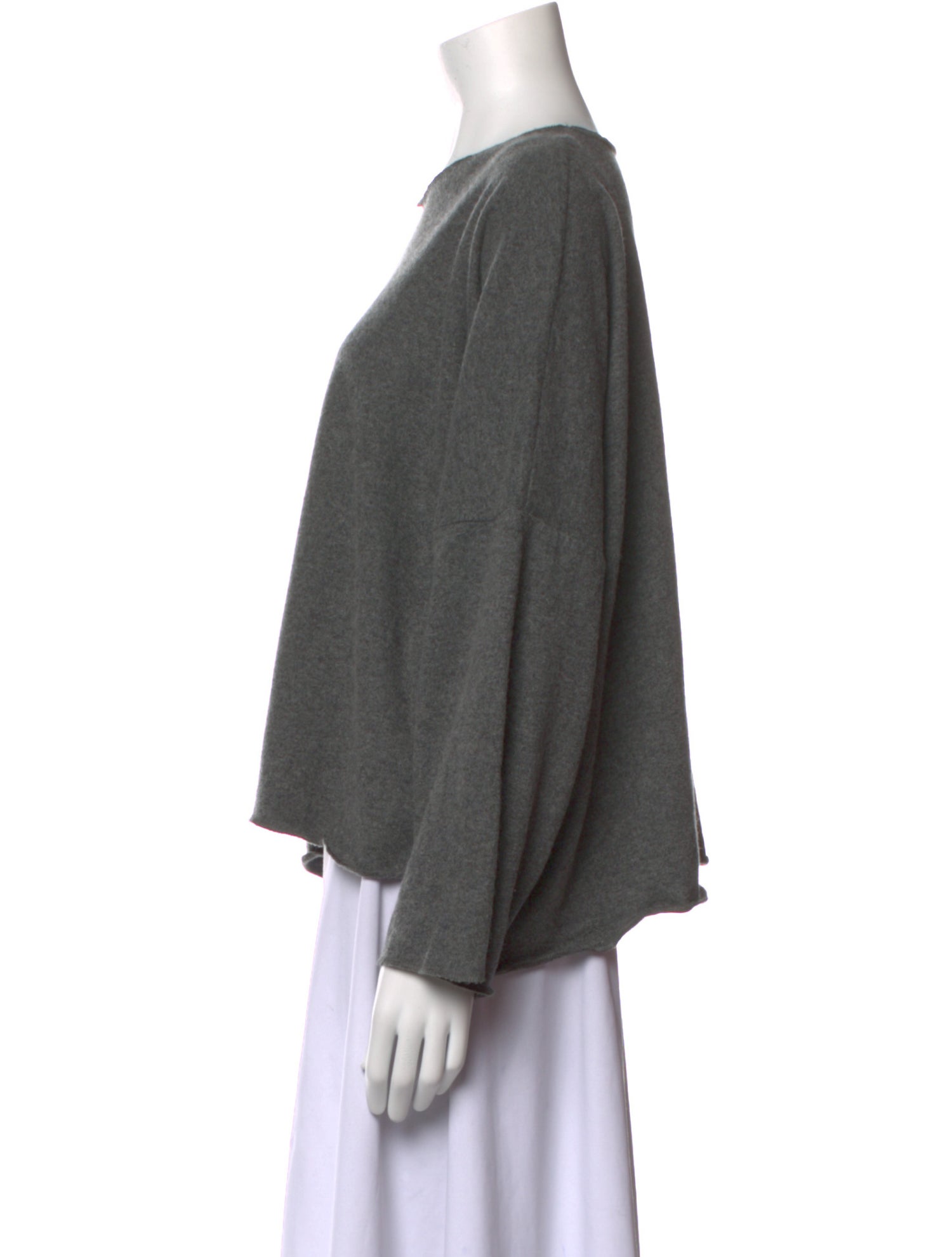 Eskandar Cashmere Bateau Neckline Sweatshirt