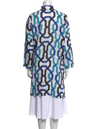 Eskandar Linen Printed Tunic