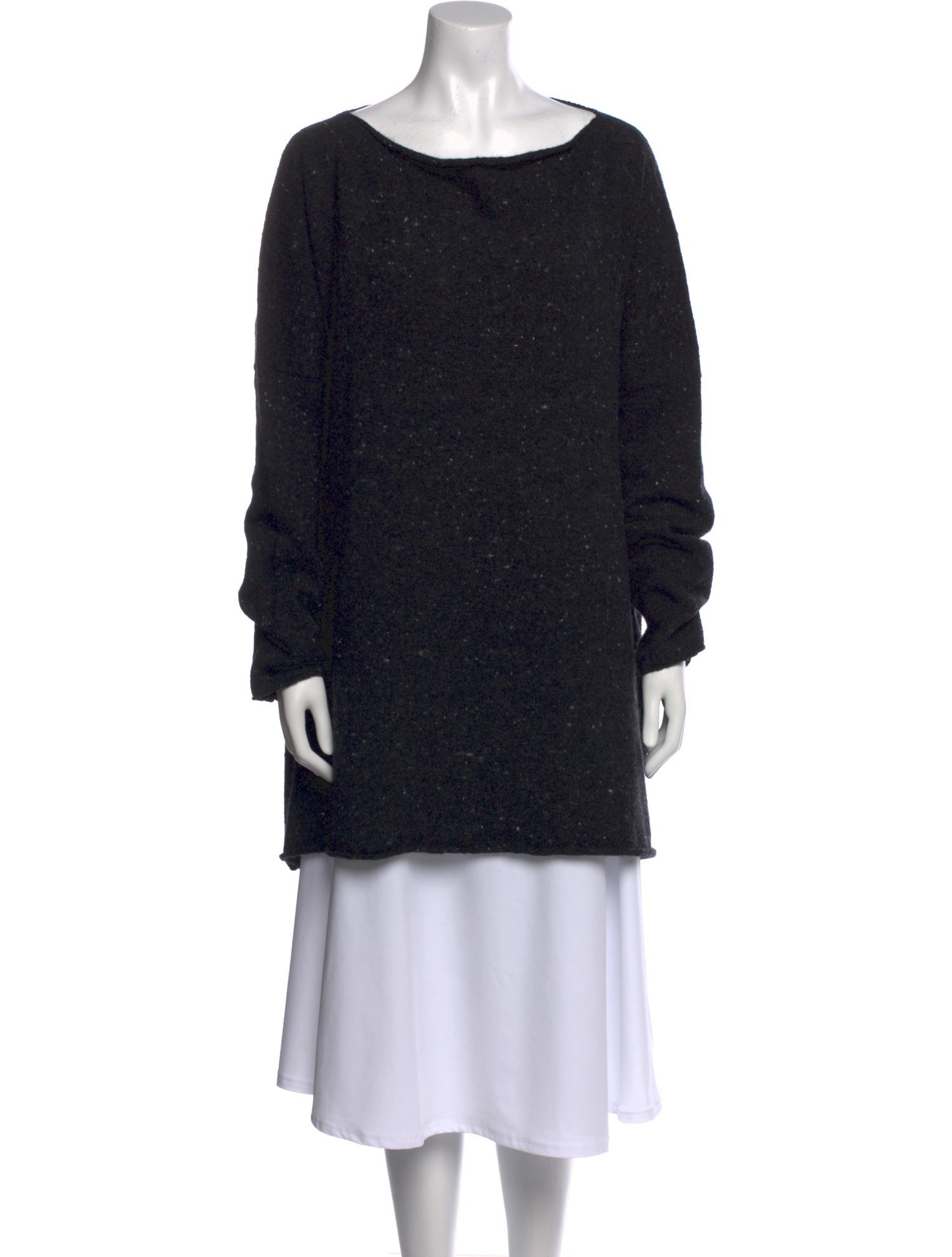 Eskandar Wool Bateau Neckline Sweater