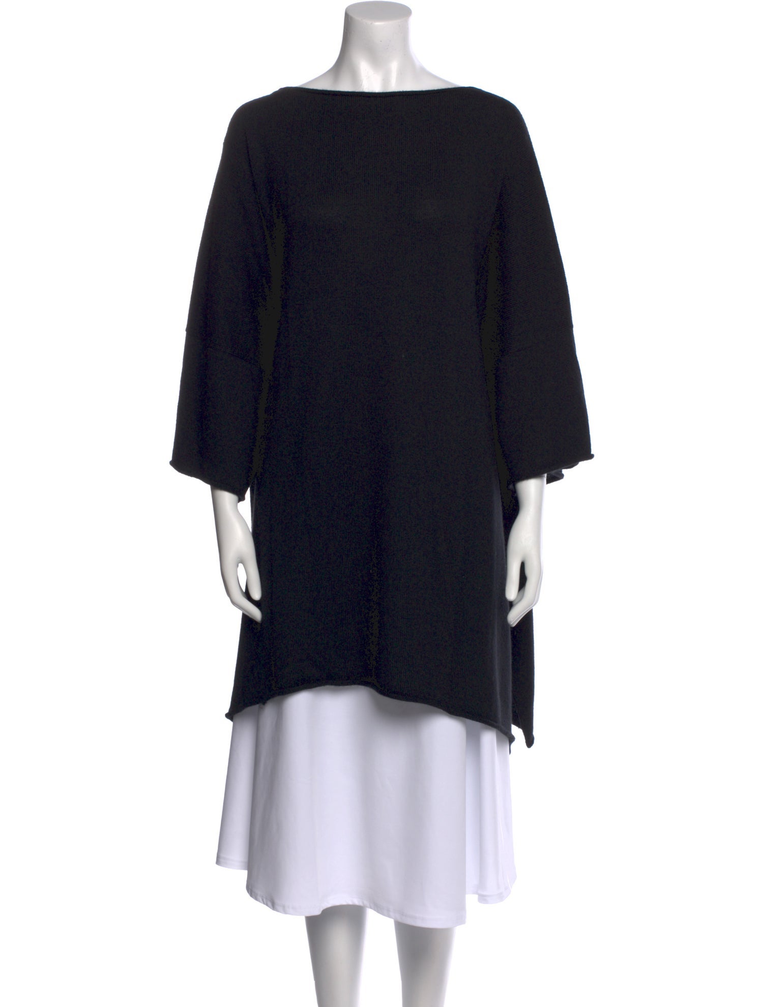 Eskandar Bateau Neckline Three-Quarter Sleeve Tunic