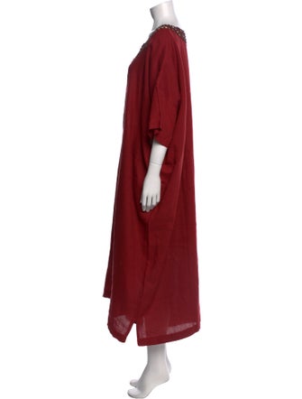 Eskandar Scoop Neck Long Dress