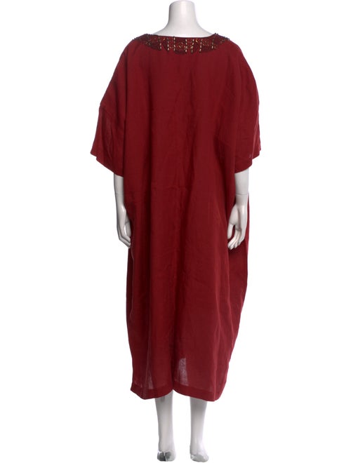 Eskandar Scoop Neck Long Dress