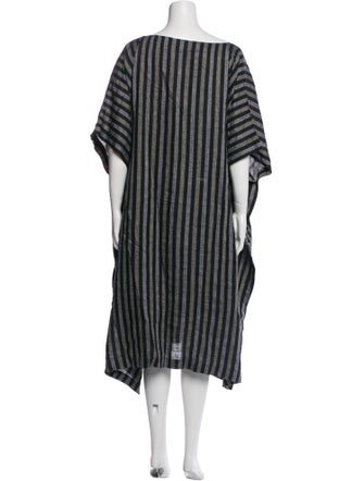 Eskandar Striped Midi Length Dress