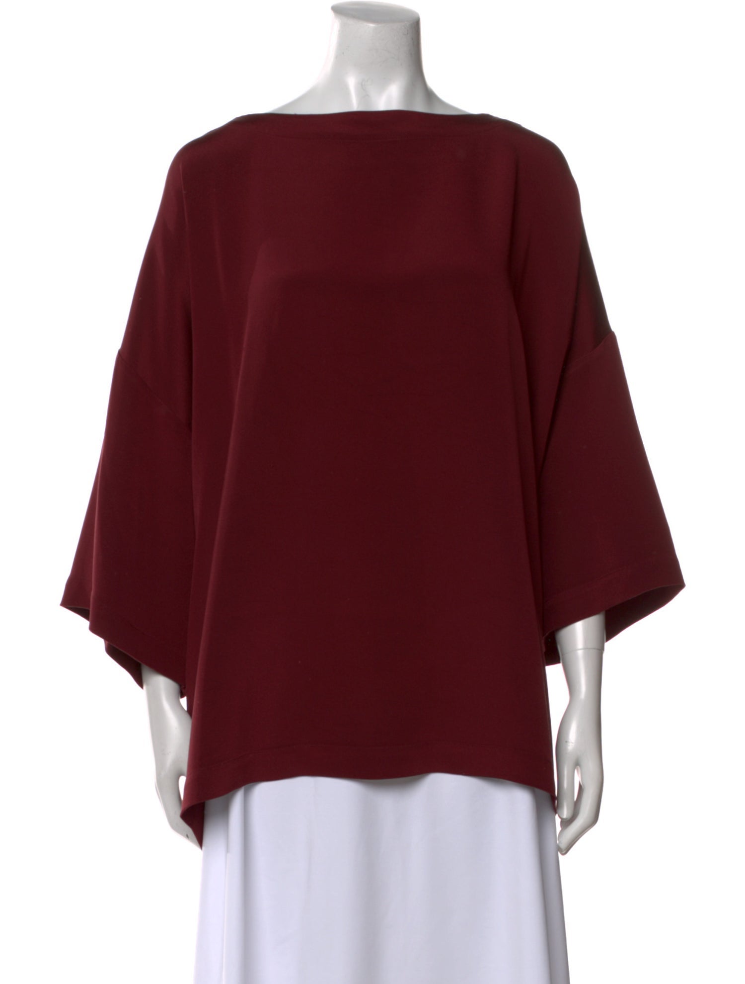 Eskandar Silk Bateau Neckline Blouse