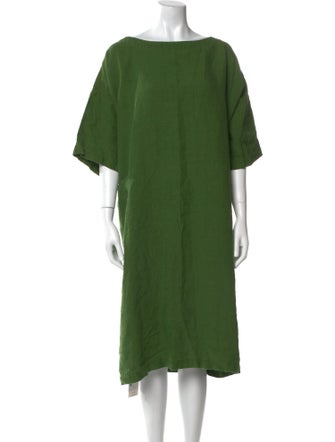 Eskandar Linen Midi Length Dress
