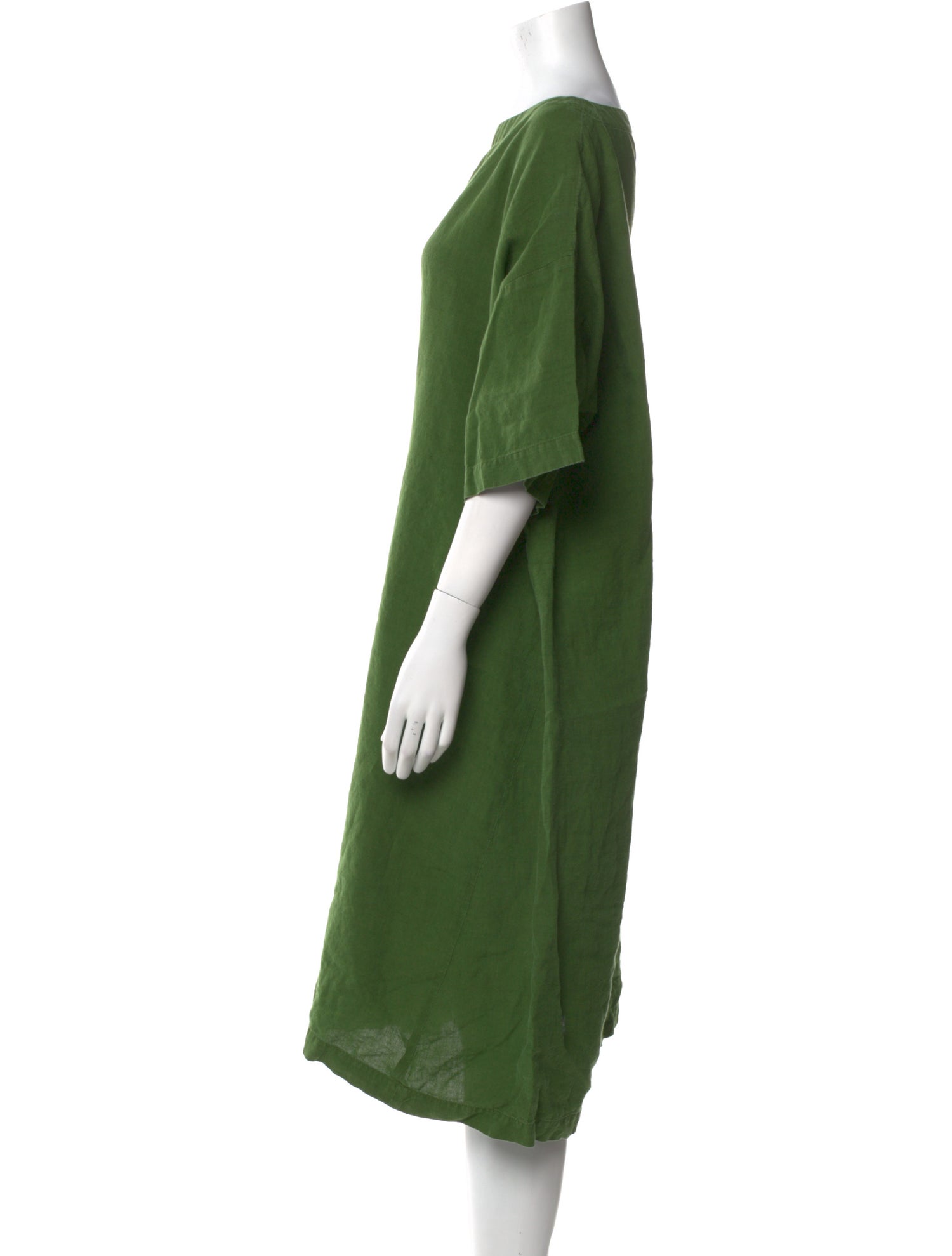 Eskandar Linen Midi Length Dress