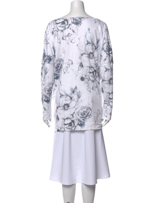Eskandar Printed Bateau Neckline Tunic