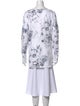 Eskandar Printed Bateau Neckline Tunic