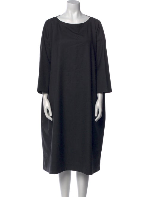 Eskandar Linen Midi Length Dress