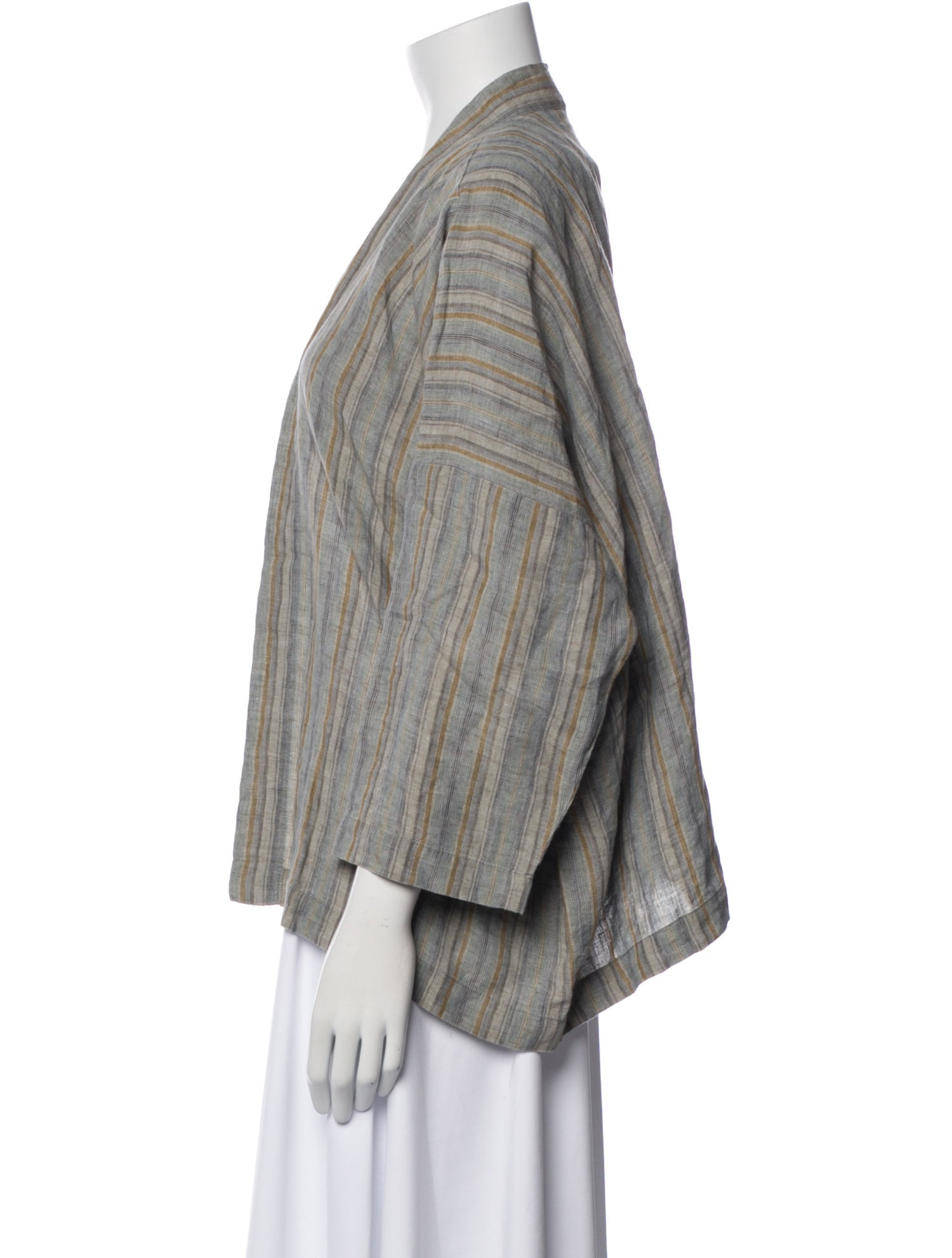 Eskandar Linen Striped Jacket