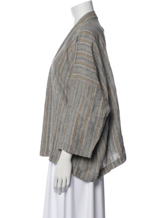 Eskandar Linen Striped Jacket