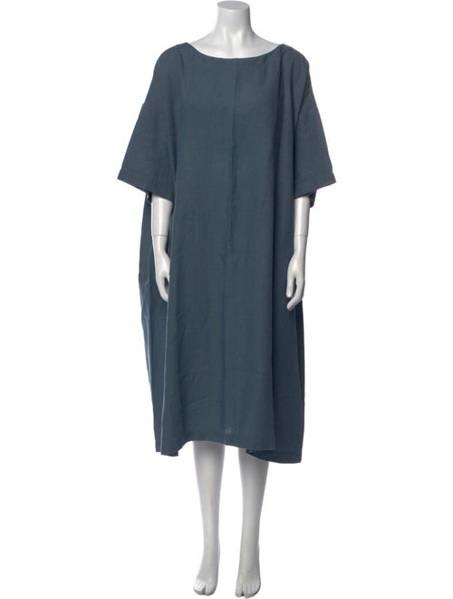 Eskandar Linen Midi Length Dress