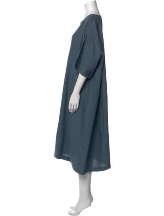 Eskandar Linen Midi Length Dress