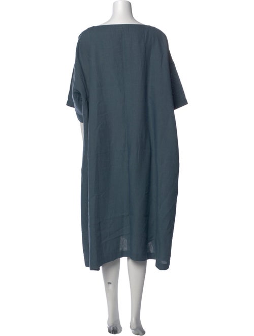 Eskandar Linen Midi Length Dress