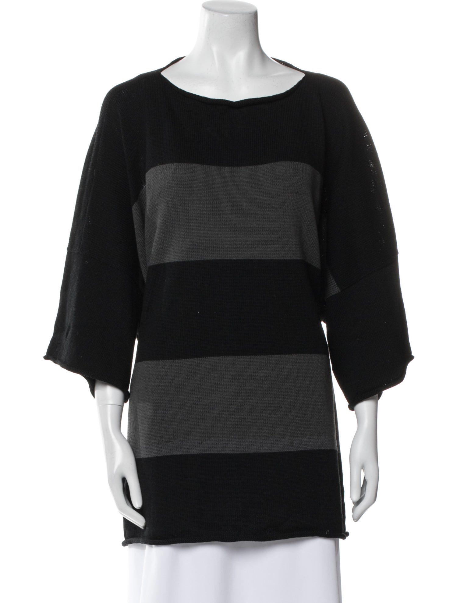 Eskandar Scoop Neck Three-Quarter Sleeve Tunic