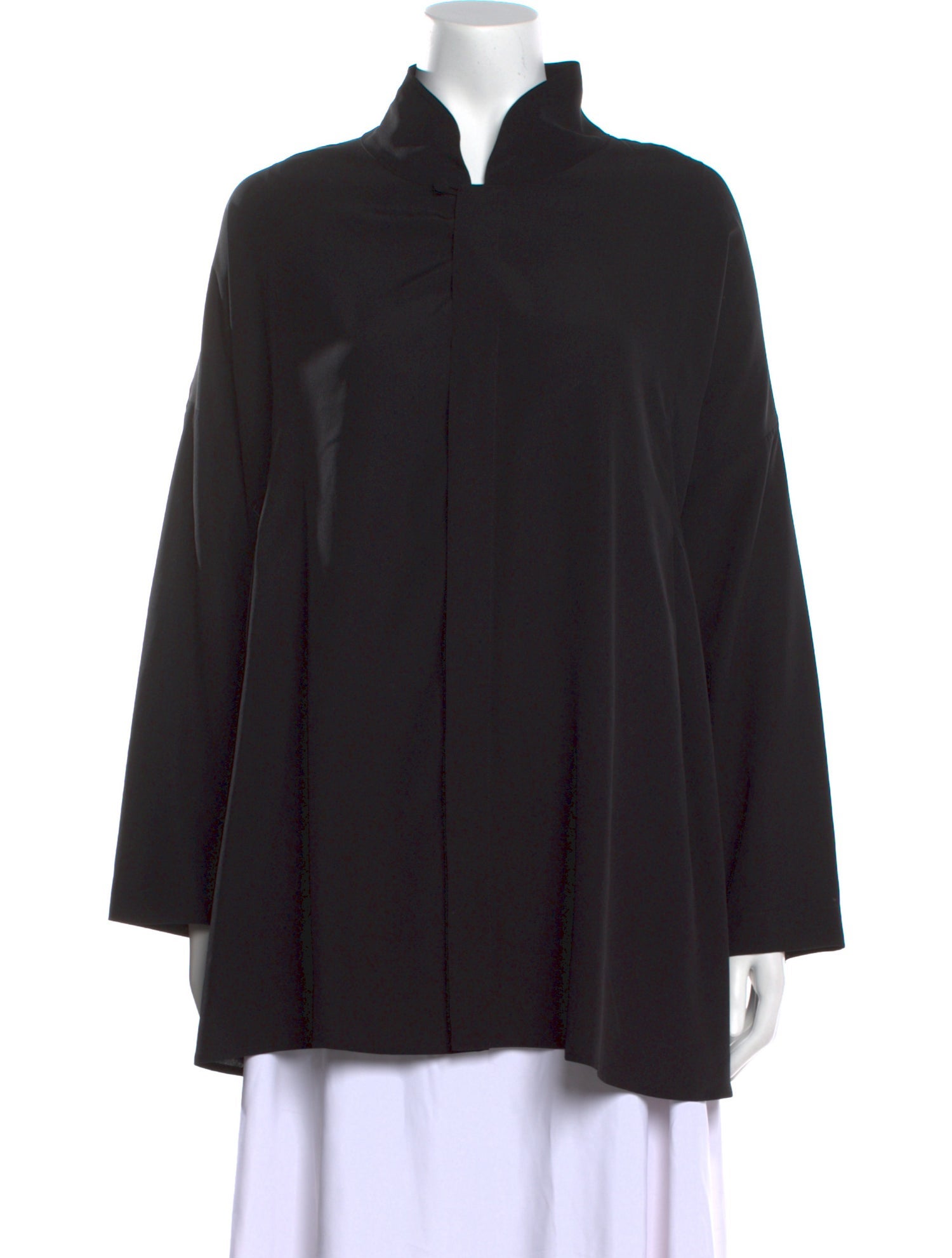 Eskandar Silk Mock Neck Tunic