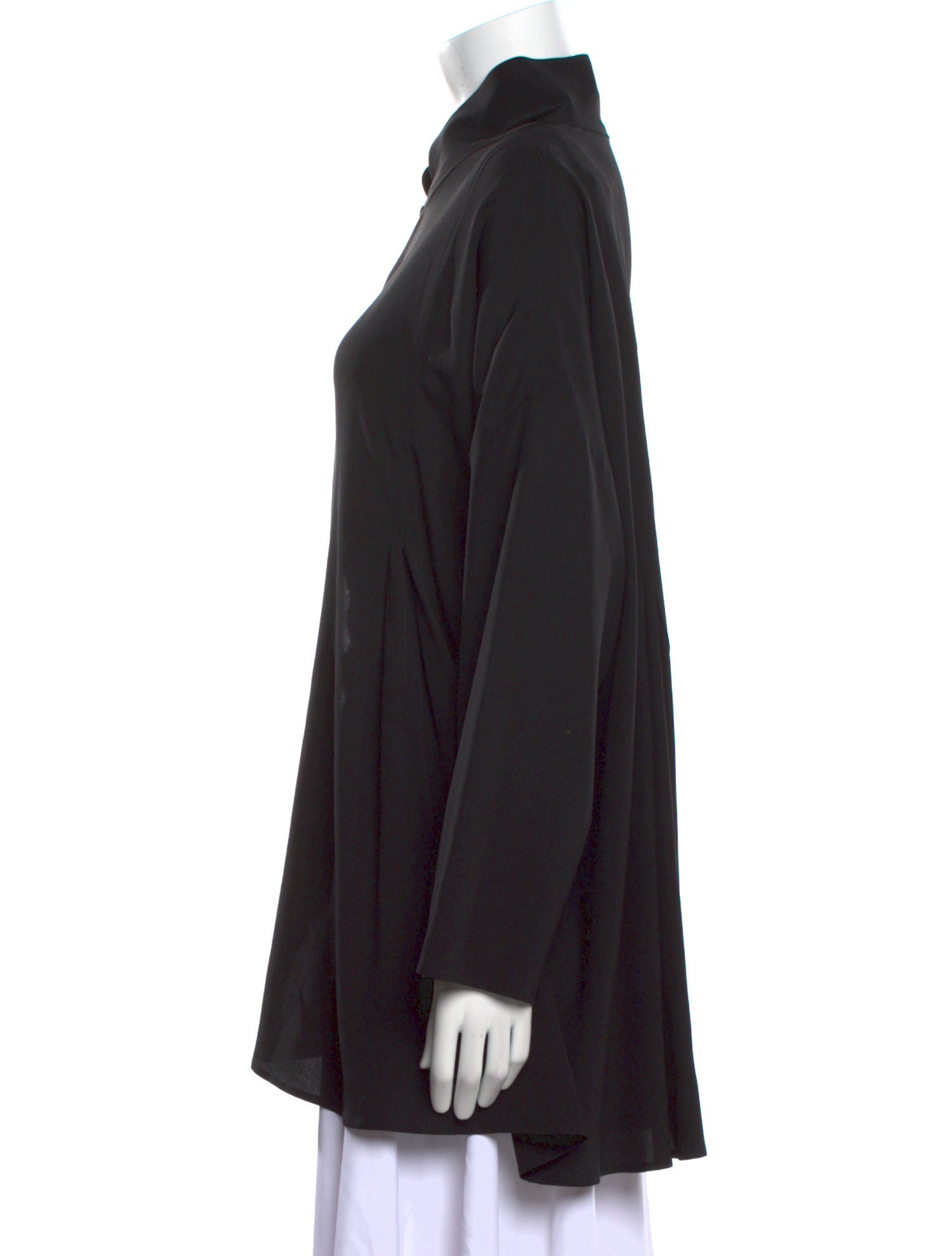 Eskandar Silk Mock Neck Tunic