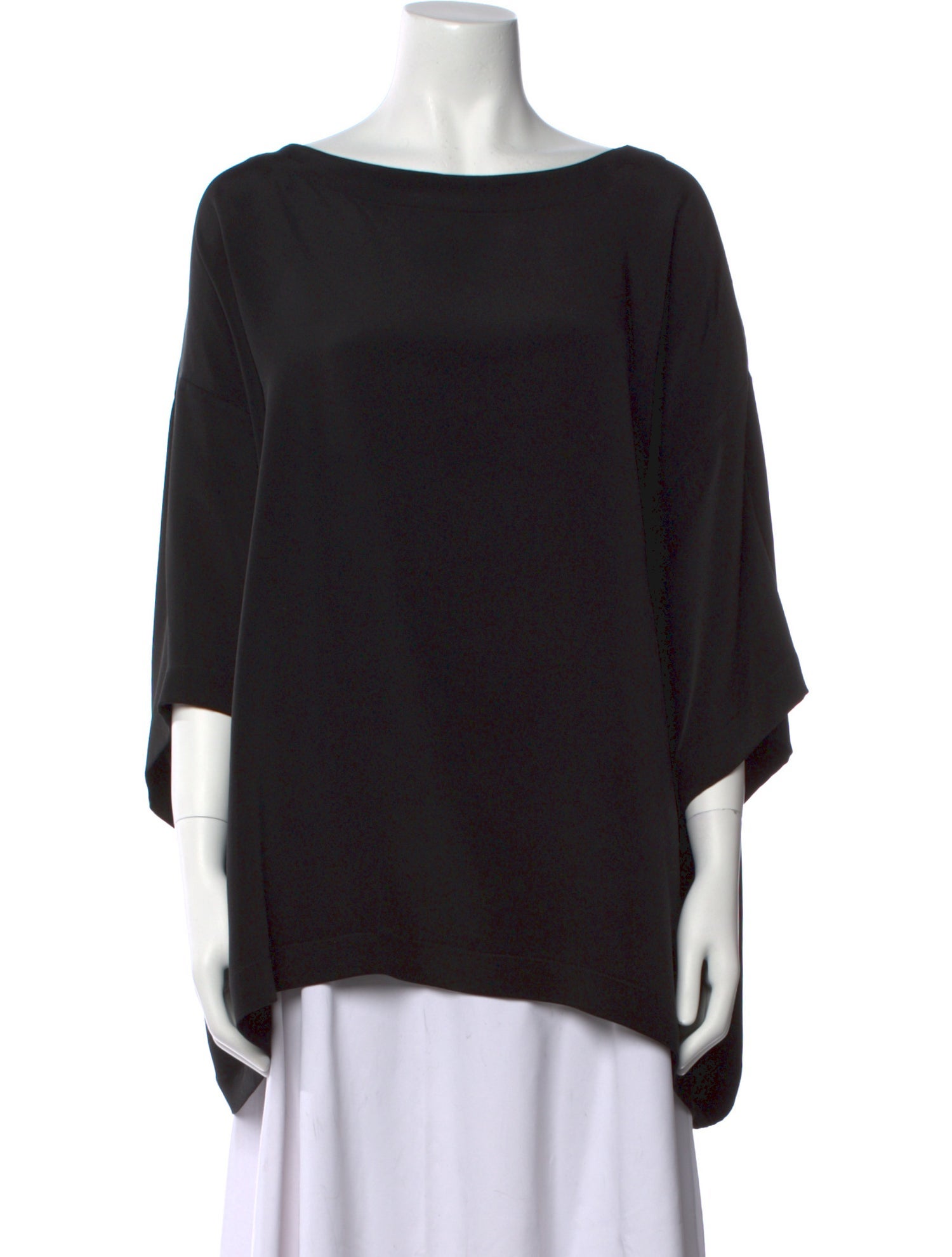 Eskandar Bateau Neckline Three-Quarter Sleeve Blouse