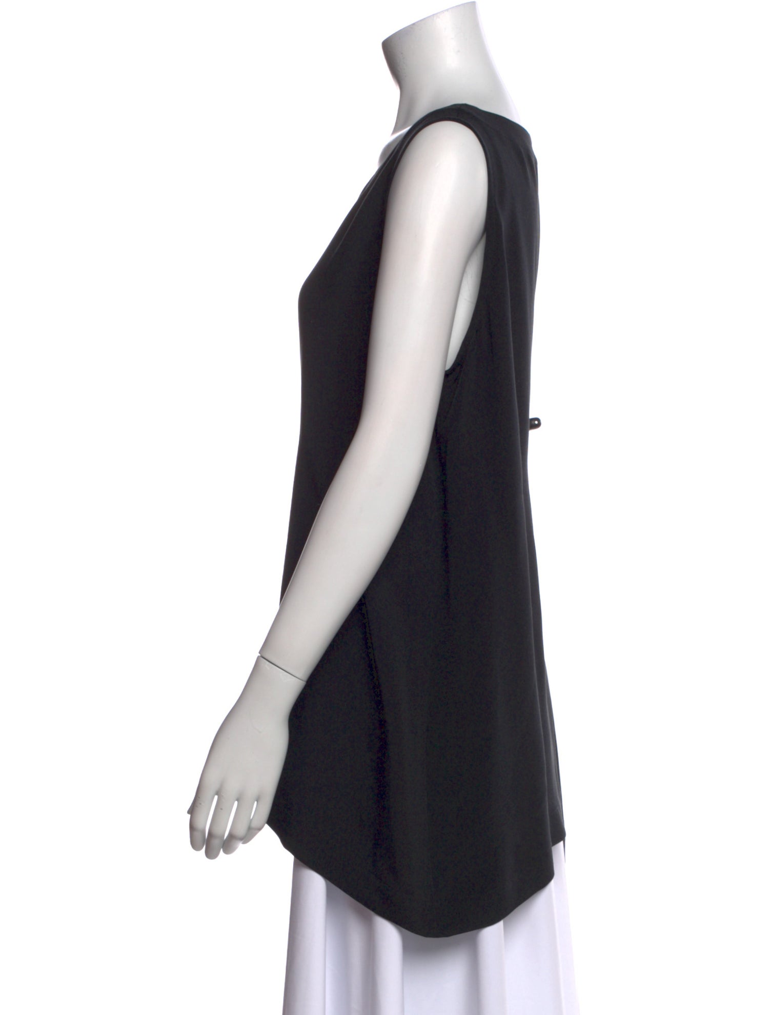 Eskandar Silk Scoop Neck Top