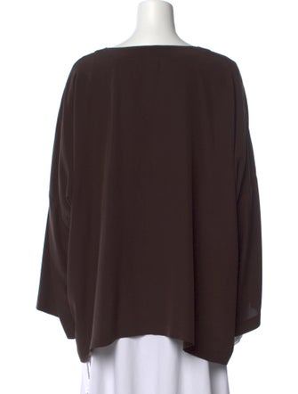 Eskandar Silk Bateau Neckline Blouse