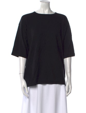 Eskandar Merino Wool Bateau Neckline T-Shirt