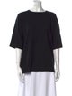 Eskandar Merino Wool Bateau Neckline T-Shirt