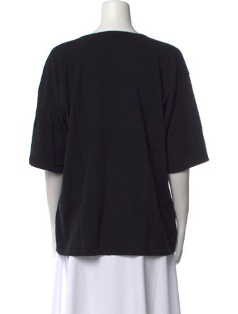 Eskandar Merino Wool Bateau Neckline T-Shirt
