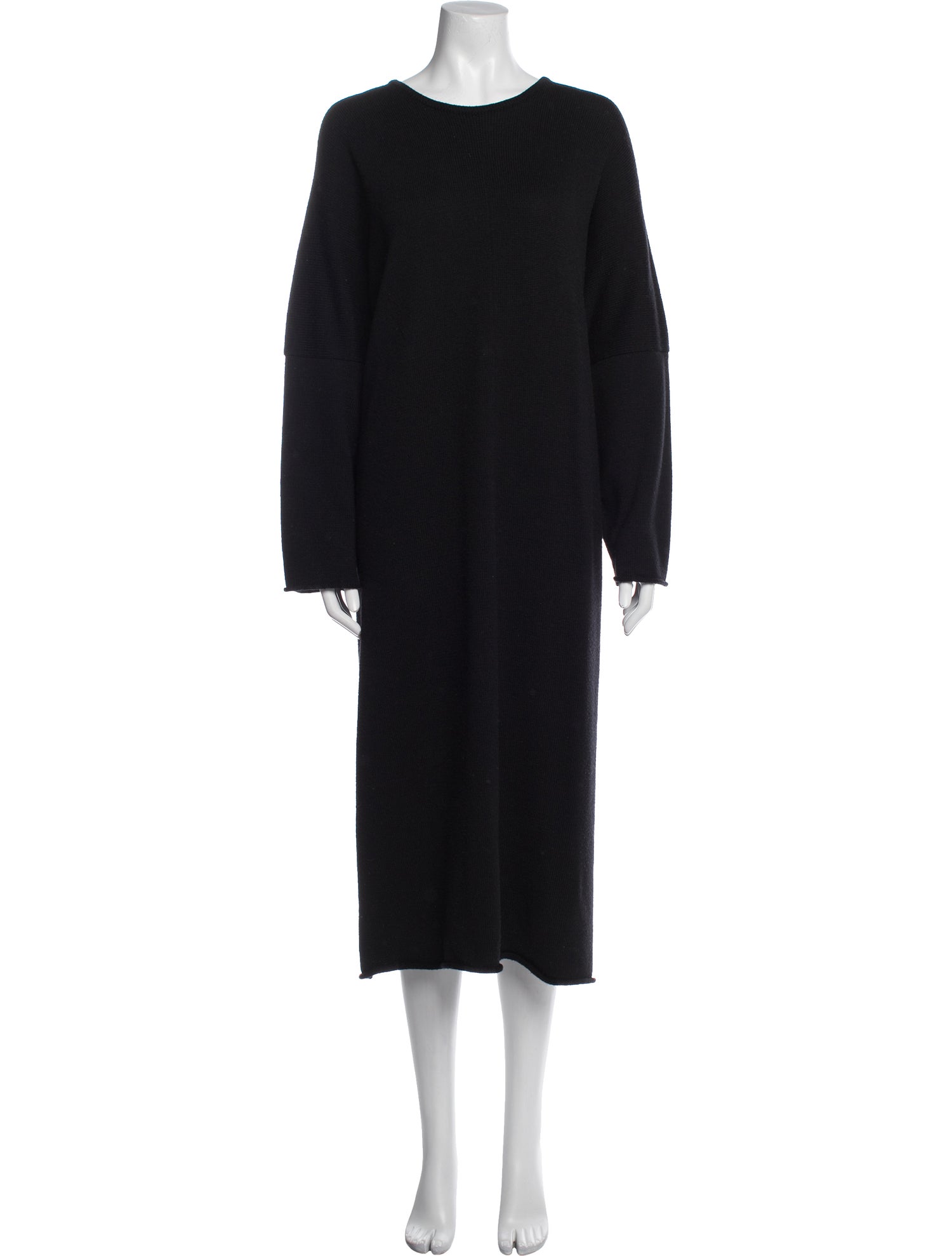 Eskandar Merino Wool Midi Length Dress
