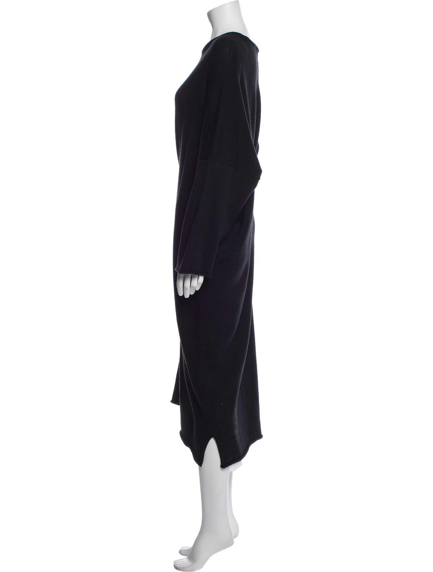 Eskandar Merino Wool Midi Length Dress