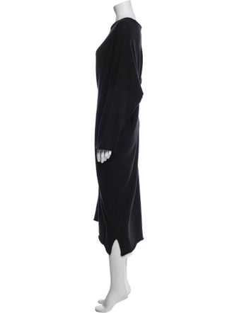 Eskandar Merino Wool Midi Length Dress