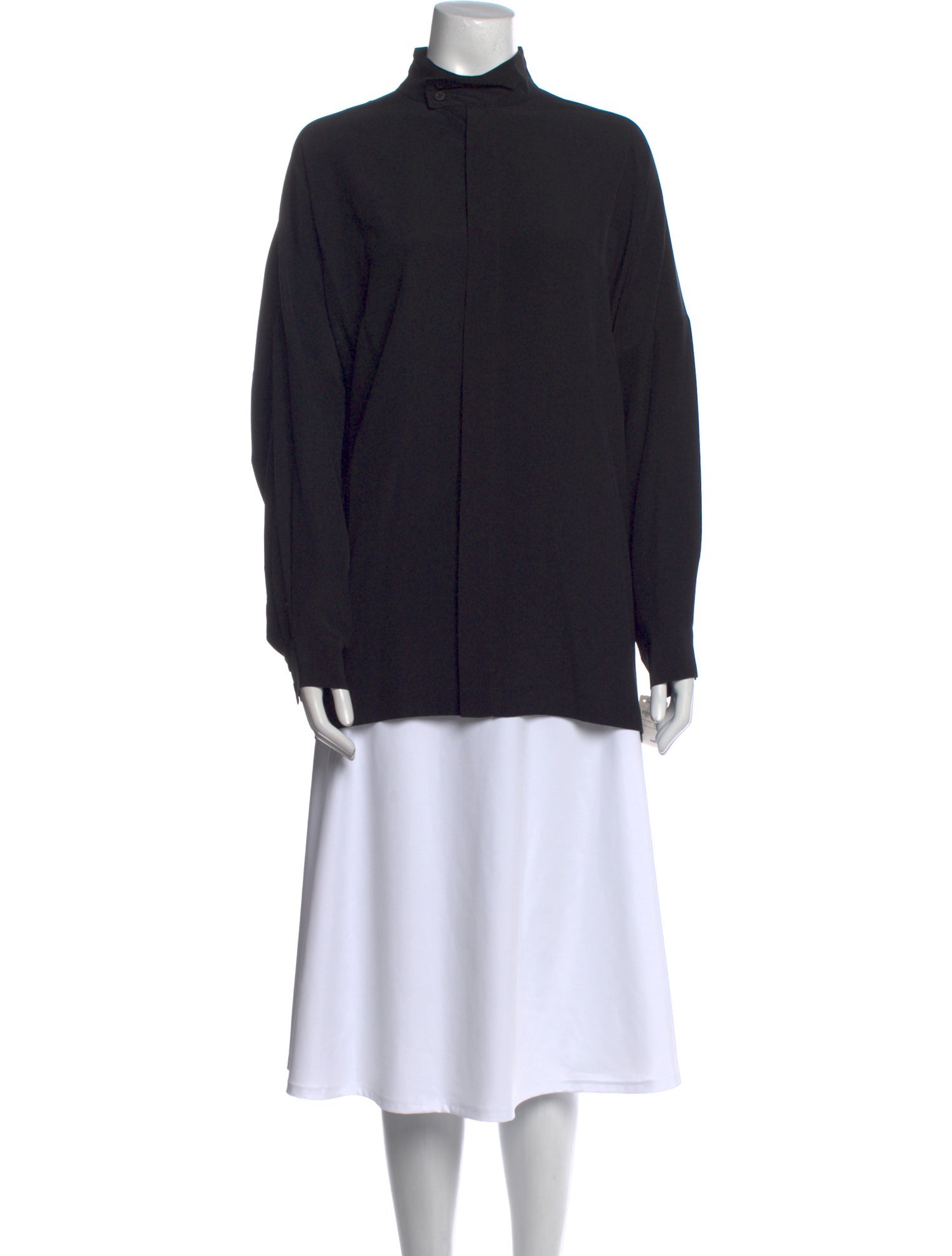 Eskandar Silk Mock Neck Sweatshirt