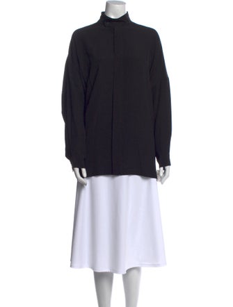 Eskandar Silk Mock Neck Sweatshirt